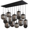 HÄNGELEUCHTE Velo 12-flammig Rauch Ø 18/20/25cm - Anthrazit/Schwarz, Glas (25/25/27cm) - s.luce