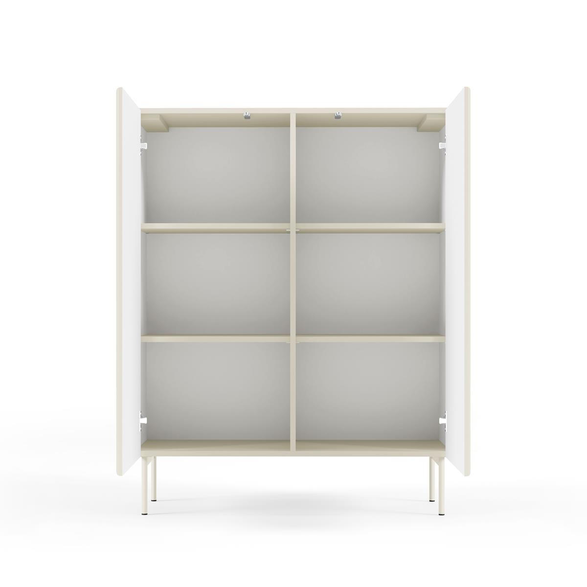 HIGHBOARD Tutti Kaschmir, Hochkommode - Kaschmir, Holzwerkstoff/Metall (99/123/40cm) - Bettso