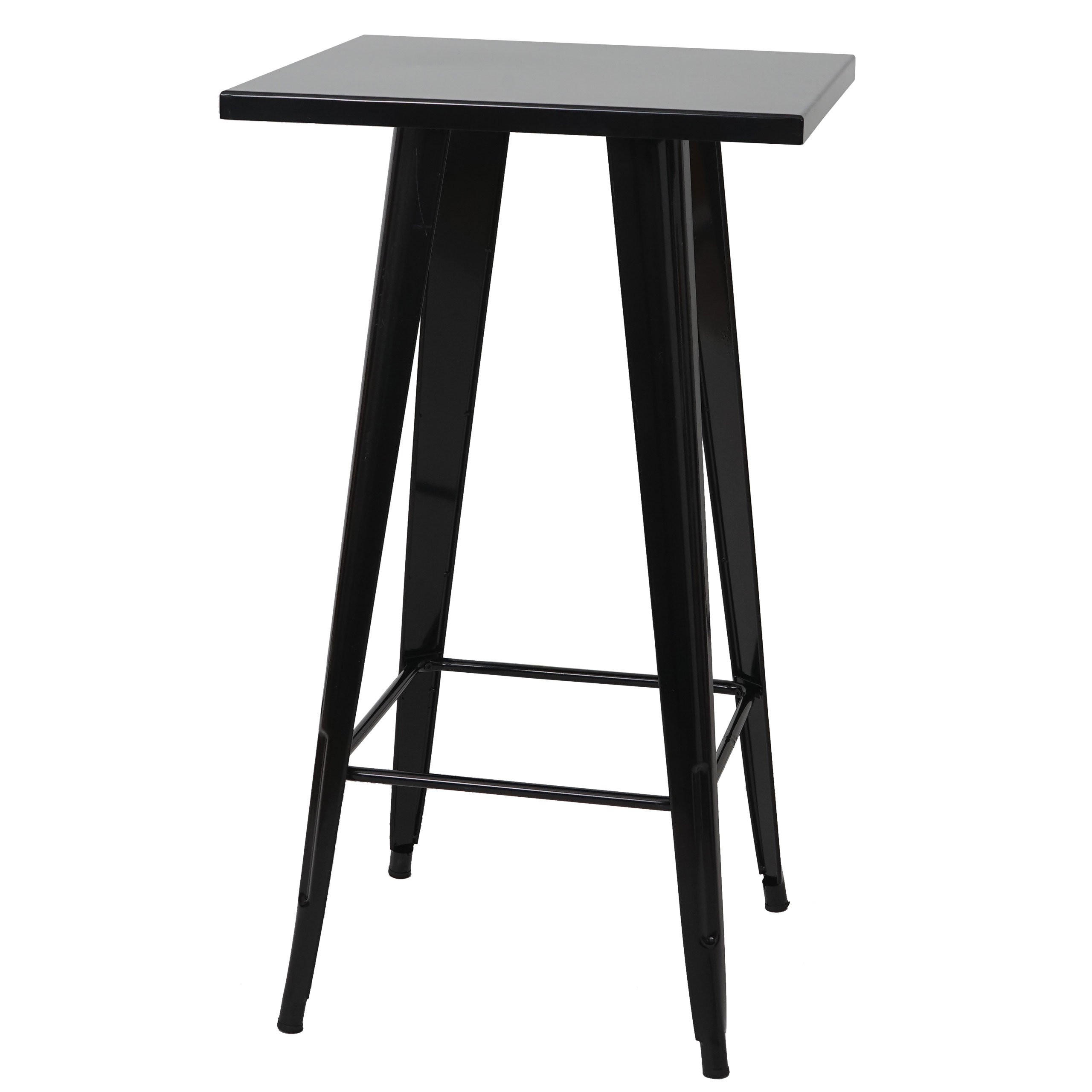 Chefgastro Stehtisch Schwarz 60x105x60 cm