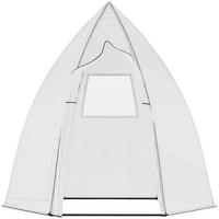 GEWÄCHSHAUS 160x140x180 cm Folie Rolltür weiß - Weiß, Metall (160/180/140cm) - Fortuna Lai