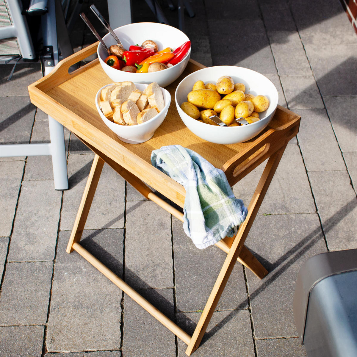 TABLETTTISCH, Bambus - Hellbraun, Holz (55/7/35.5cm) - bremermann