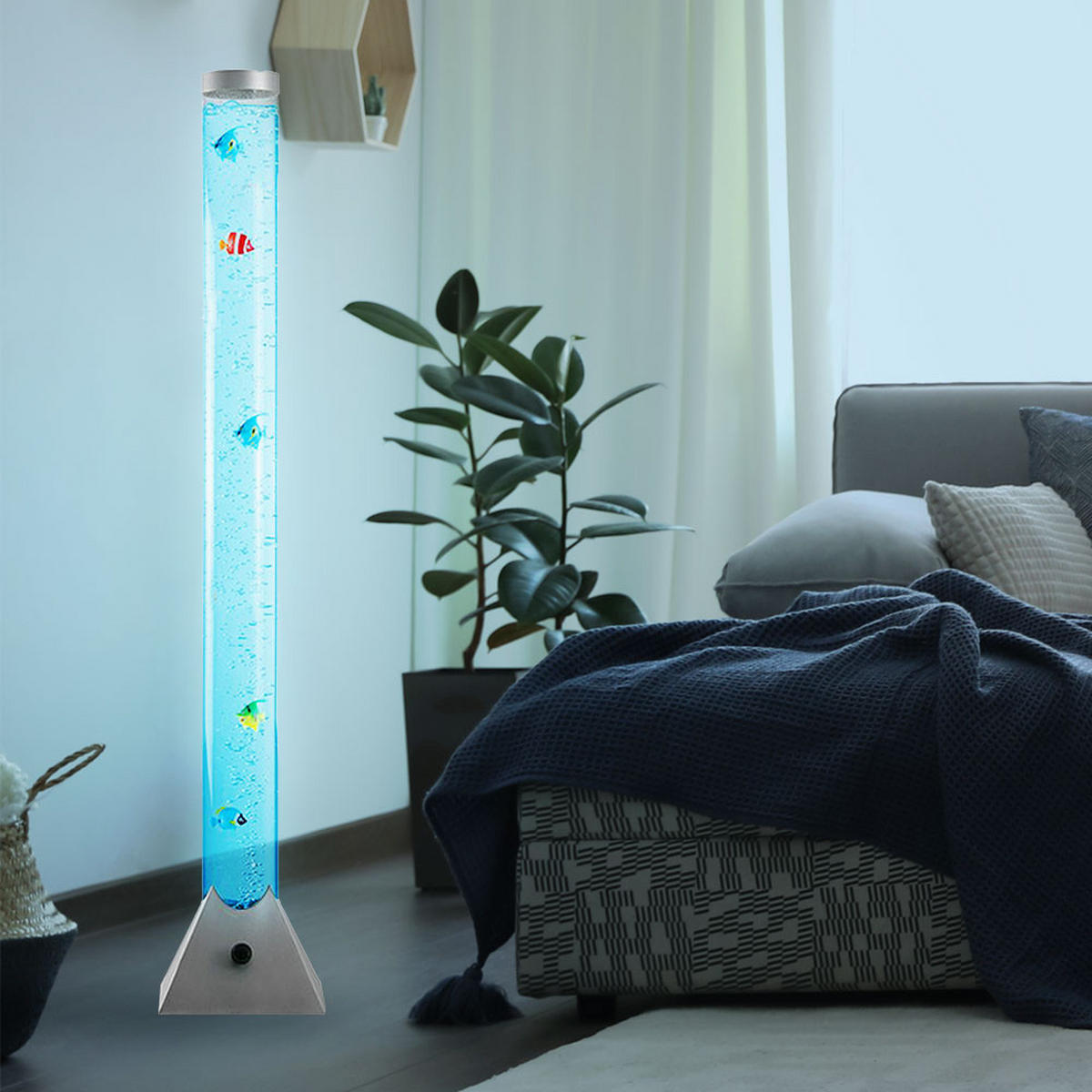 LED STEHLEUCHTE Aqua Bunt - Multicolor, Kunststoff (22/22/120cm) - Nowa