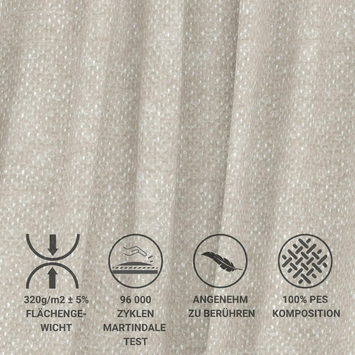 ECKSOFA MIT SCHLAFFUNKTION Bodega Beige Grau Chenille - Beige/Schwarz, Holz/Holzwerkstoff (235/138cm) - Maison de Reve