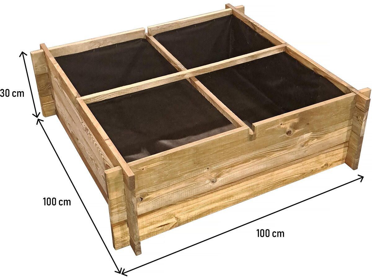 HOCHBEET/GEMÜSEBEET aroma - Hellbraun, Holz (100/30/100cm) - Habitat Garten