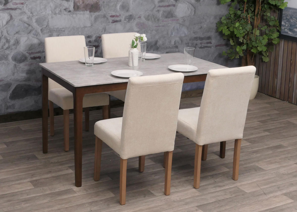 ESSZIMMERSTUHL Cremeweiß 4er-Set - Weiß, Textil (42/90/50cm) - MCW