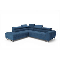 ECKSOFA Bastien Max Mit Schlaffunktion - Blau, Holzwerkstoff/Textil (225/260cm) - Fun Möbel