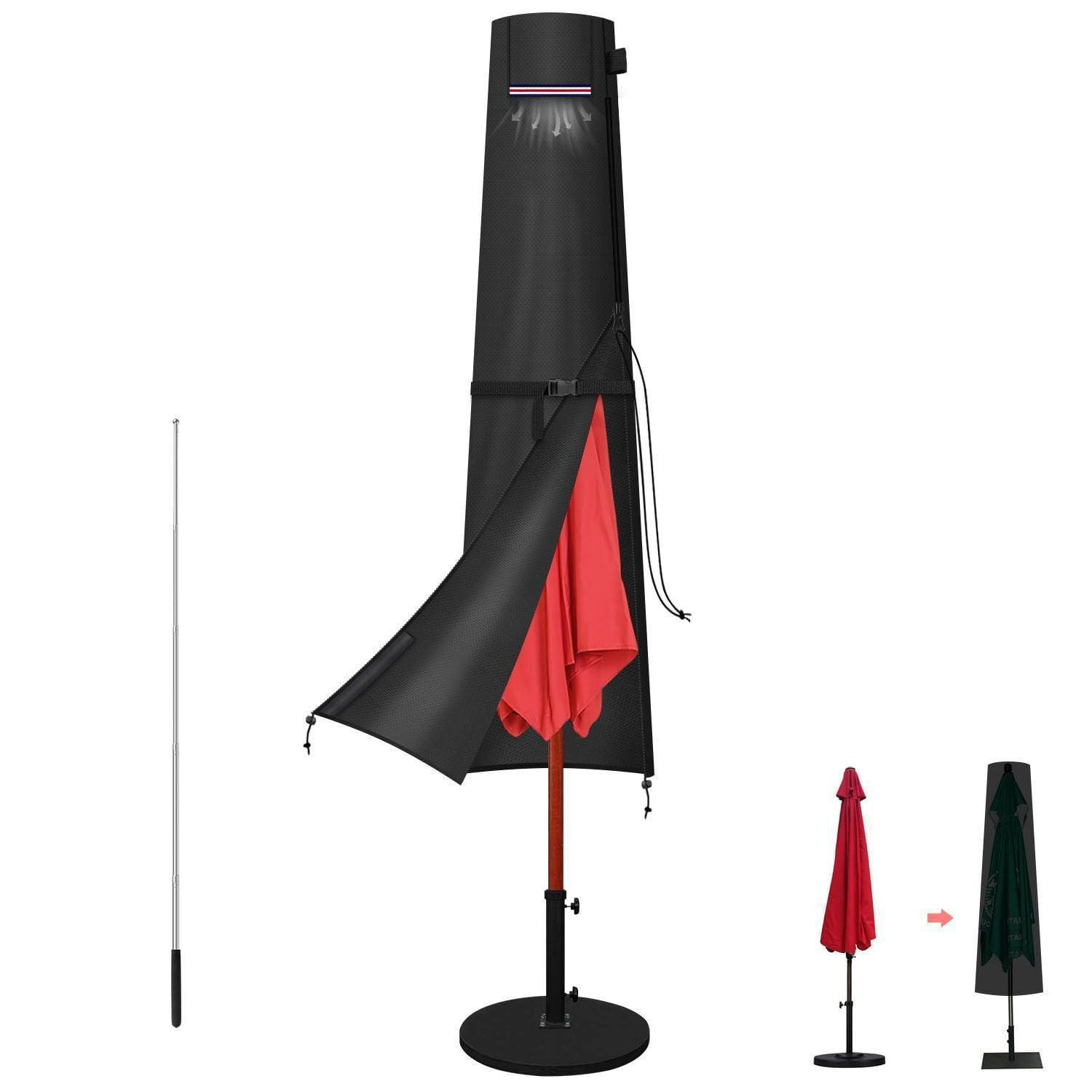 SONNENSCHIRM Schutzhülle 190 cm Schwarz - Schwarz, Kunststoff (1/1/1cm)
