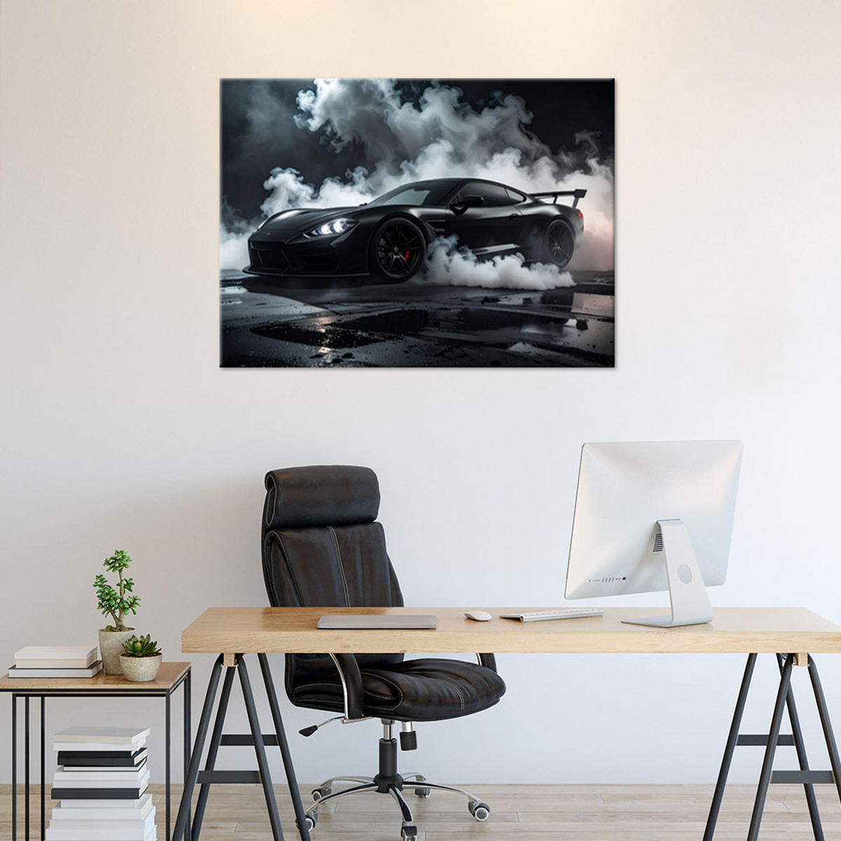 LEINWANDBILD Kraftfahrzeuge 100x70cm - Schwarz, Textil (100/70cm) - Feeby