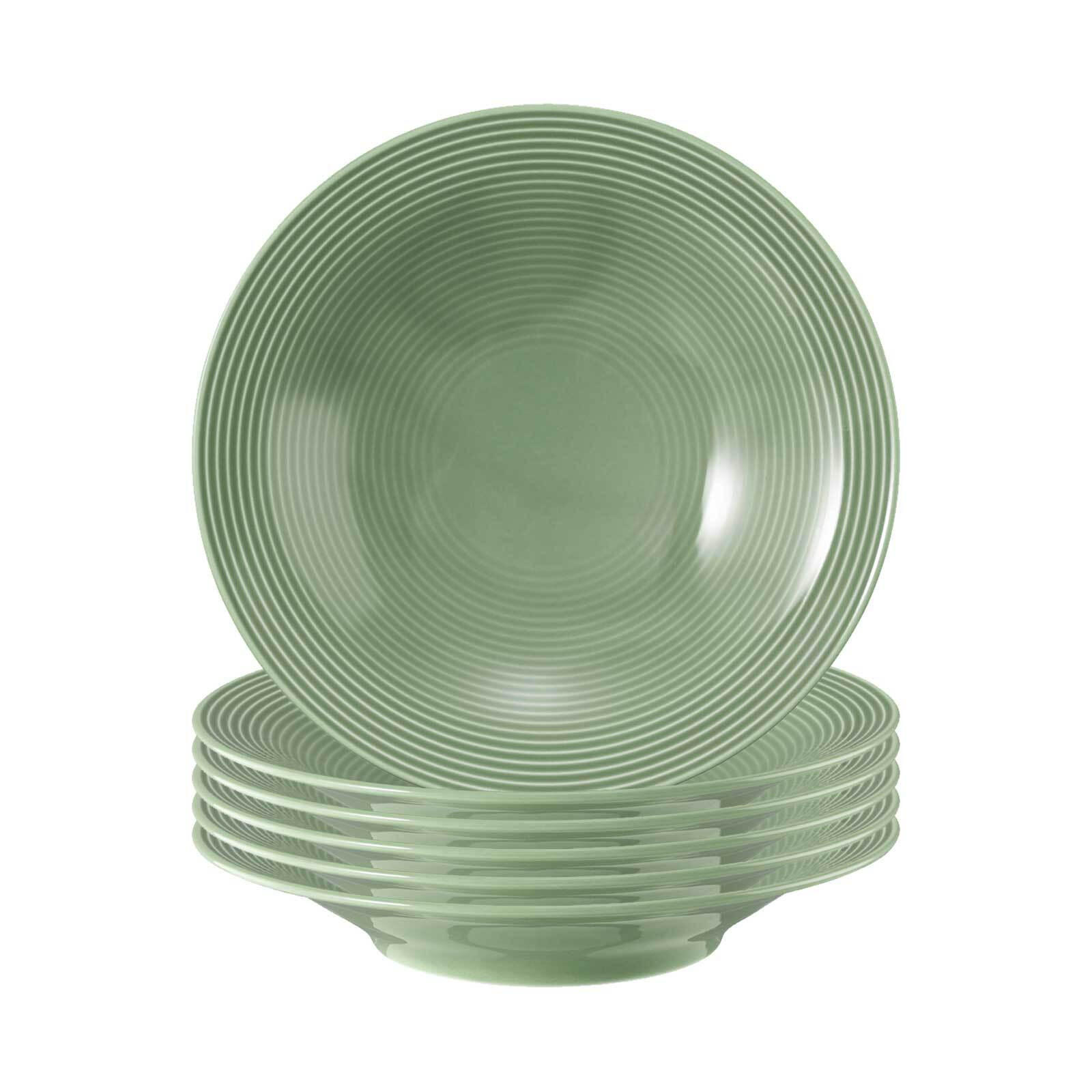 SUPPENTELLER Beat Color Glaze Salbeigrün ø 22,5 cm 6er Set - Grün, Keramik (22.5cm) - Seltmann Weiden