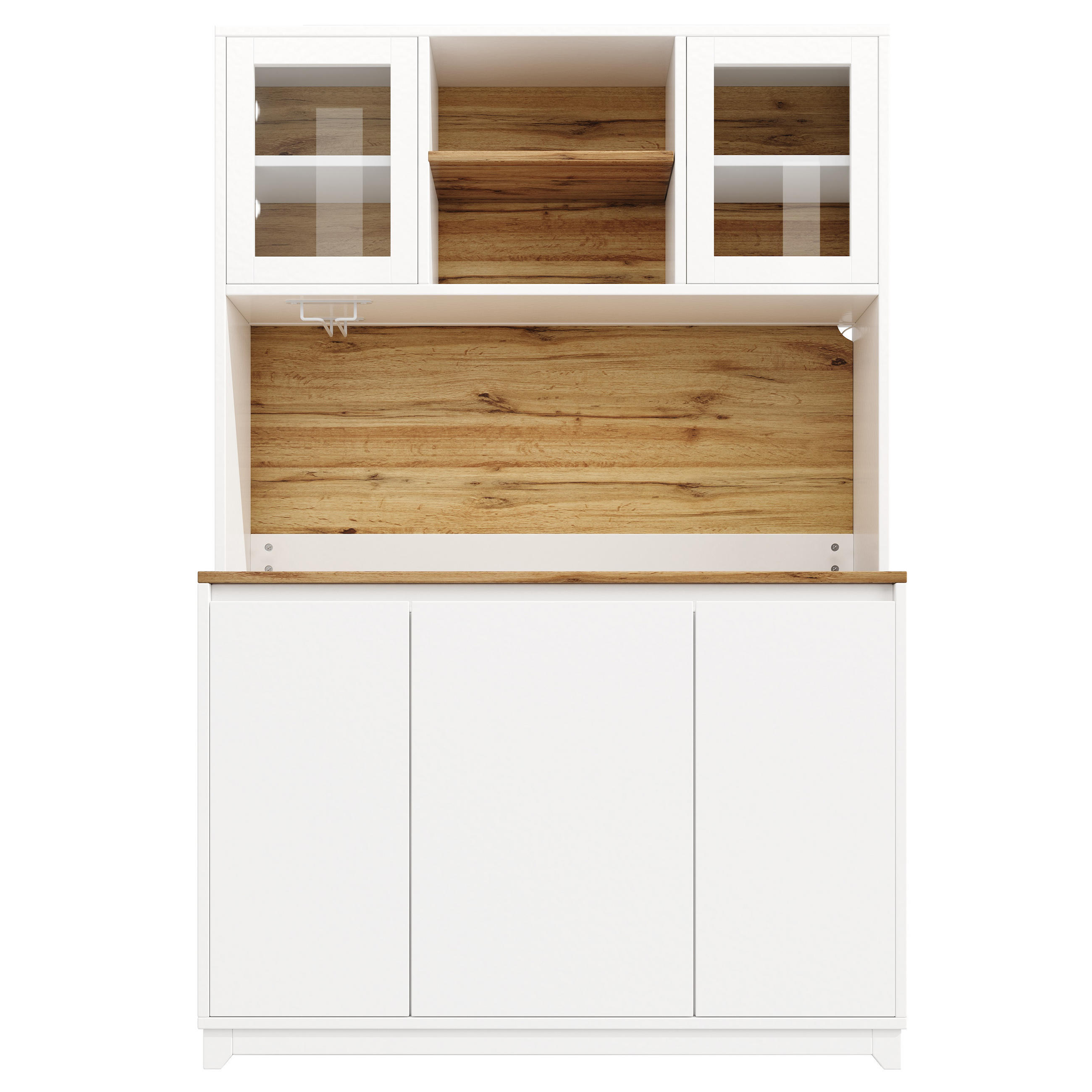 BUFFETSCHRANK Weiß 120/40/180 cm - Weiß, Holz (120/180/40cm) - PANGIVO