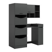 WASCHMASCHIENENUMBAU Set Mixx (B/H/T: ca. 126/195/68 cm) in anthrazit/anthrazit - Anthrazit, Holzwerkstoff (126/195/68cm)