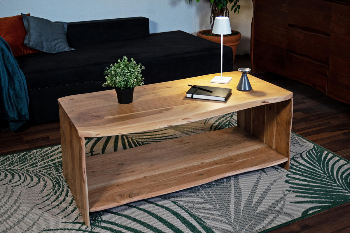 COUCHTISCH ADA - Beige/Naturfarben, Akazienholz/Holz (55/115/45cm) - SAM