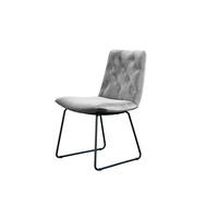 STUHL NEW CHARME Silber Velvet - Silberfarben, Textil (52/87/66cm) - KAWOLA