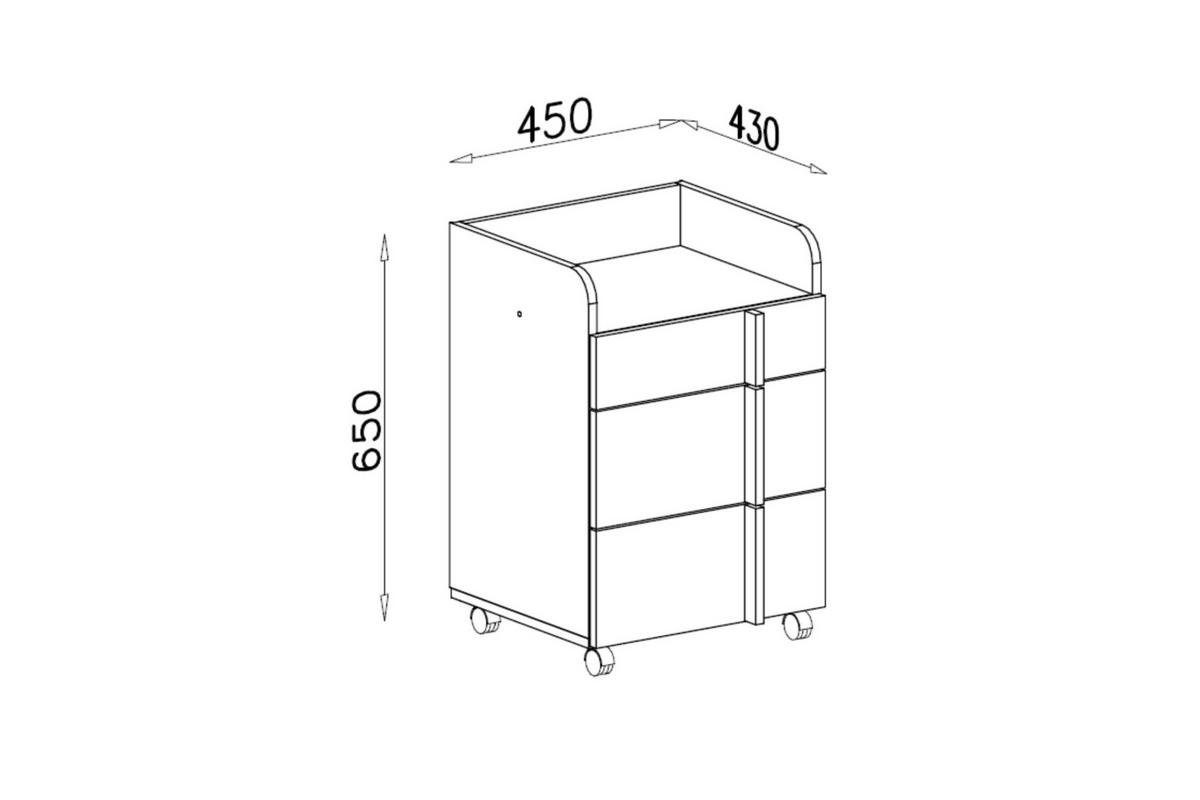 KINDERSCHREIBTISCH REMI 10 130 cm breit mit Container 11 in Eichenweiß / Weiß Matt / Anthrazit - Eichefarben/Anthrazit, Holzwerkstoff (130/76/55cm) - Deine Möbel 24