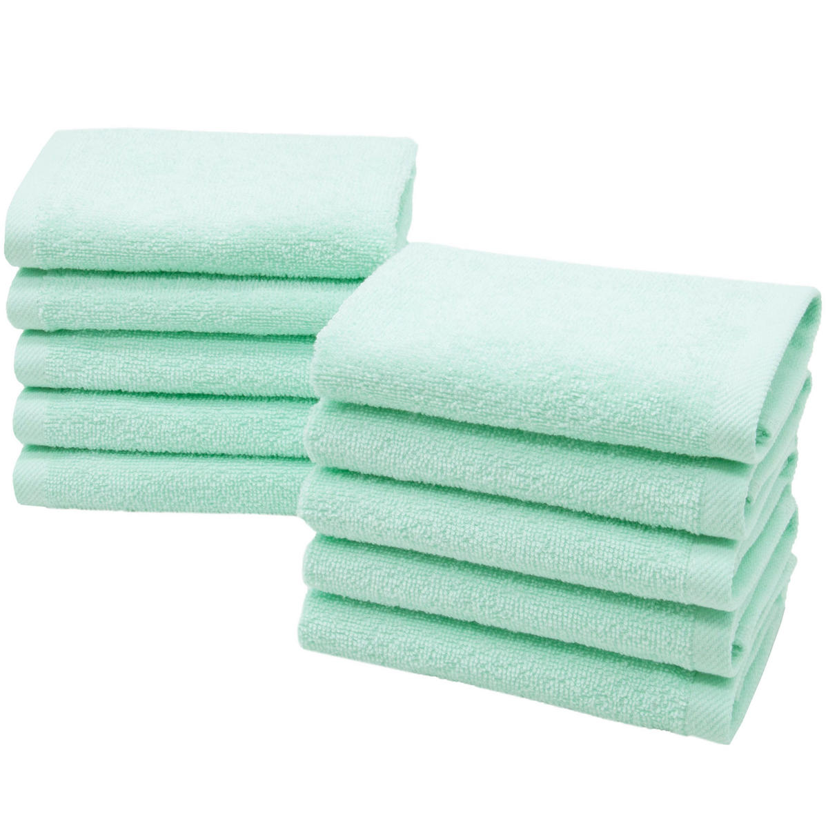 SEIFTÜCHER, 10er-Set, 30x30 cm, 100% Baumwolle, Blau - Grün, Textil (30/30cm) - Zollner