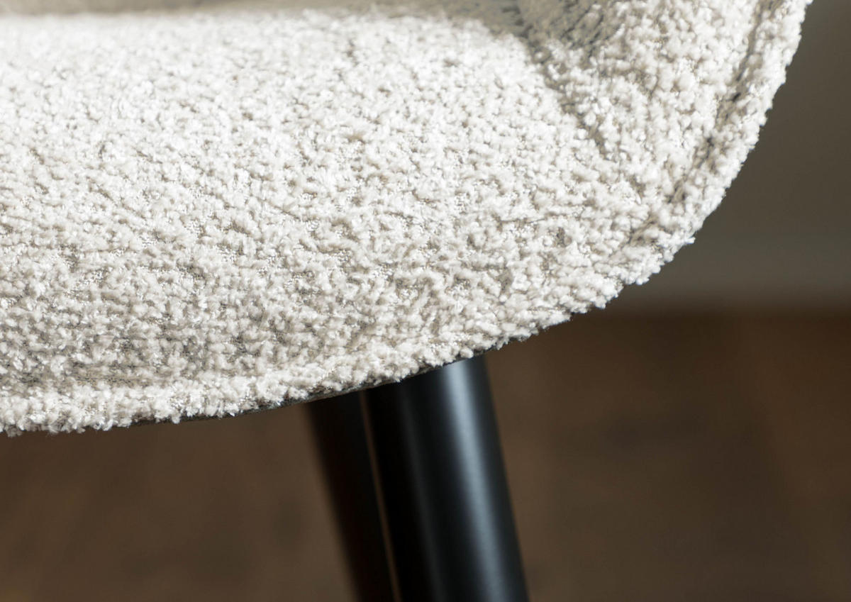 STUHL 100% Polyester 66 x 62 x 86 cm beige / grau POLSTERSTÜHLE - Beige/Grau, Kunststoff (66/86/62cm) - Massivmoebel24