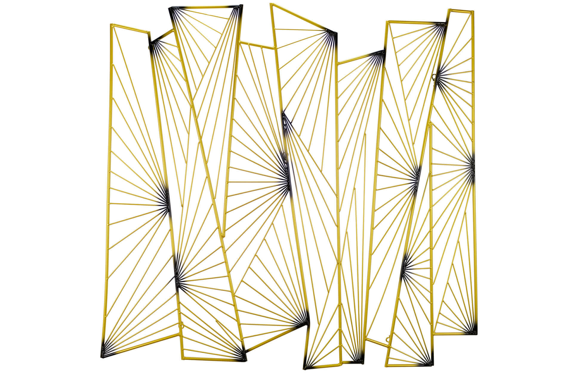 WANDDEKO Gold 100/100 cm - Goldfarben, Metall (6.75/100/3cm) - KUNSTLOFT