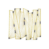WANDDEKO Gold 100/100 cm - Goldfarben, Metall (6.75/100/3cm) - KUNSTLOFT