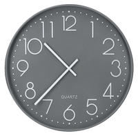 WANDUHR mit gut lesbarem Zifferblatt 53/5/53 cm - Grau, Kunststoff (5/53/53cm) - Home Styling Collection