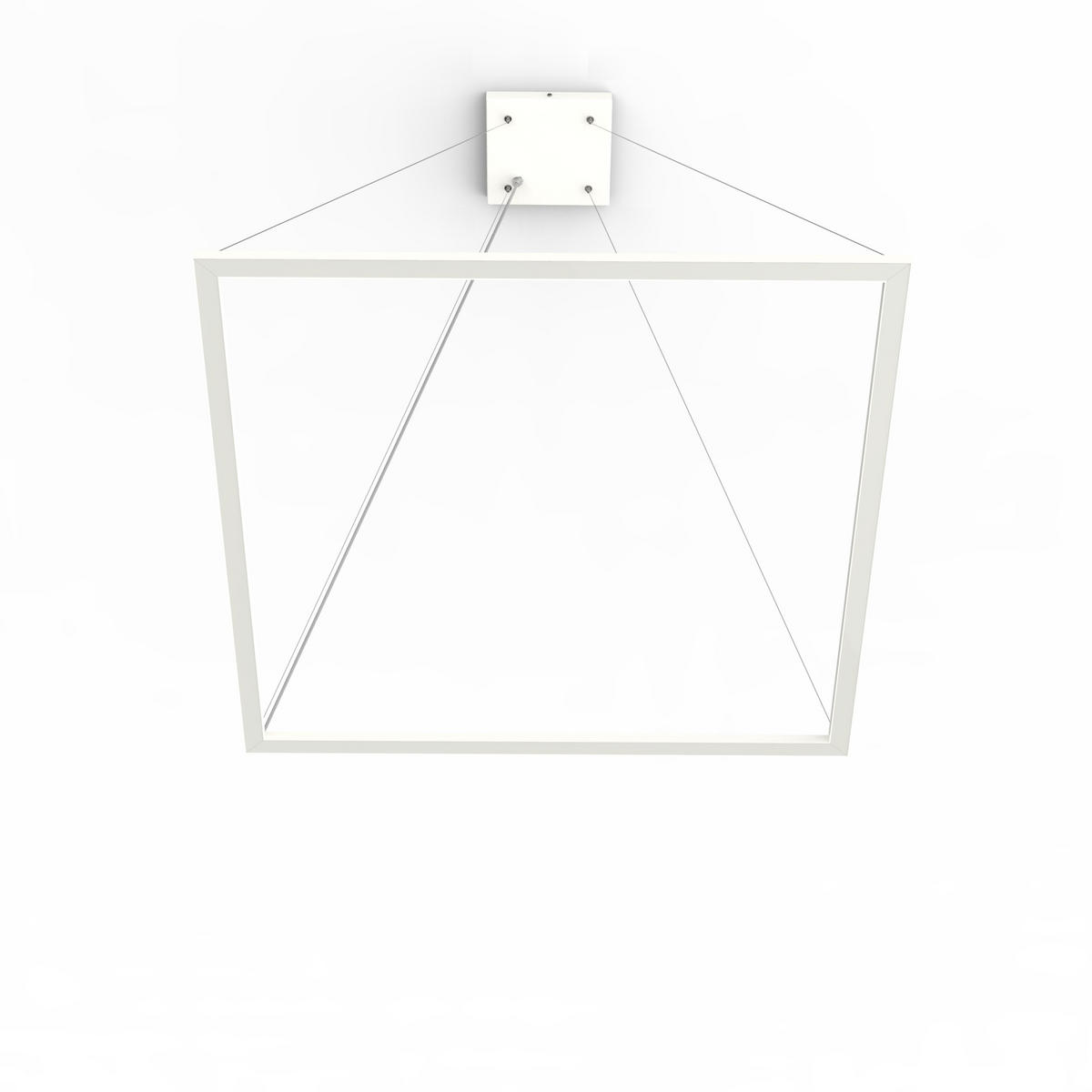 LED-HÄNGELEUCHTE - Weiß Hochglanz, Metall (90/90/100cm) - Lumicom