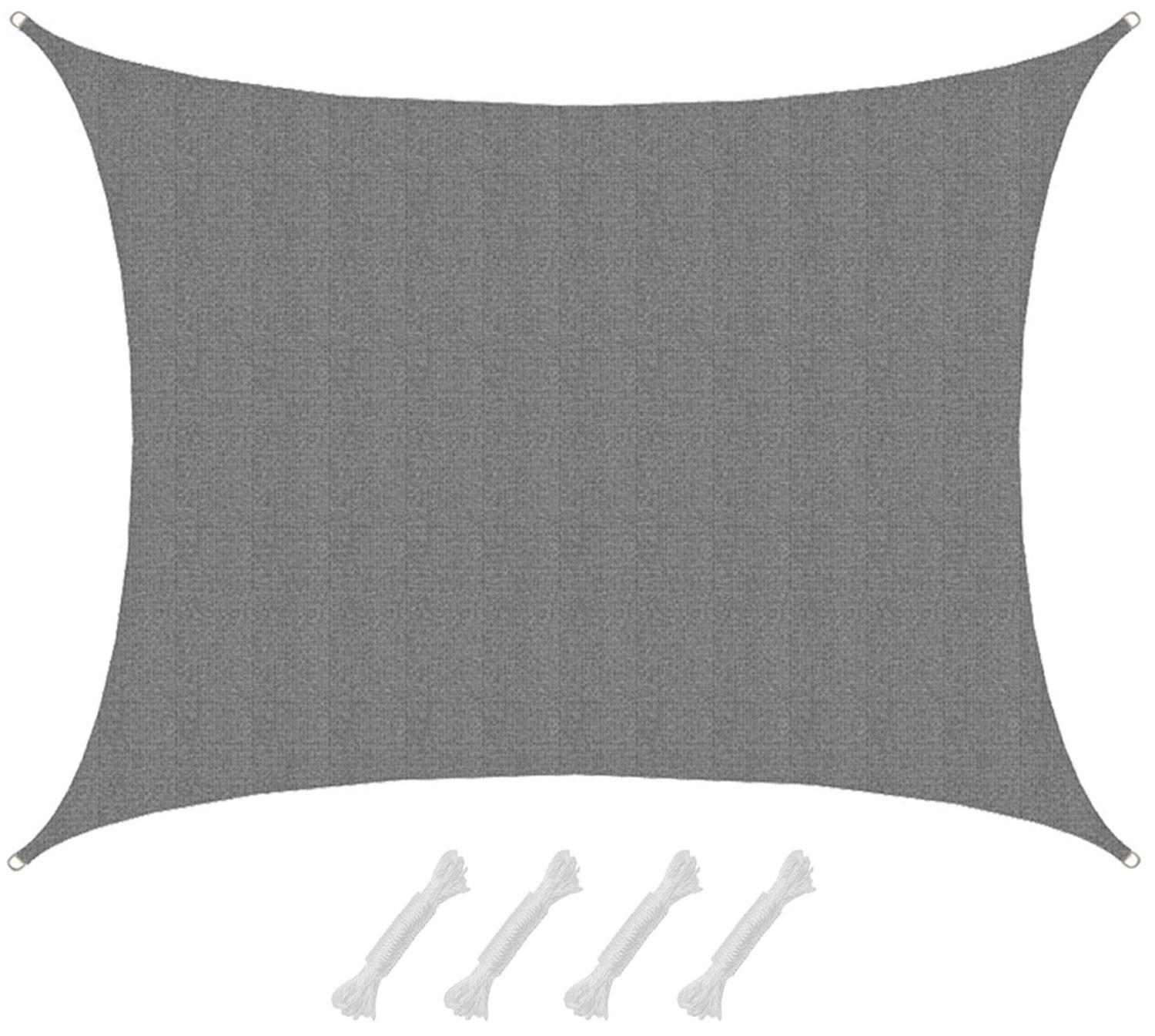 SONNENSEGEL Luftdurchlässig 700/500 cm Grau - Grau, Kunststoff (500/700cm) - Amanka