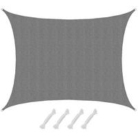 SONNENSEGEL Luftdurchlässig 700/500 cm Grau - Grau, Kunststoff (500/700cm) - Amanka