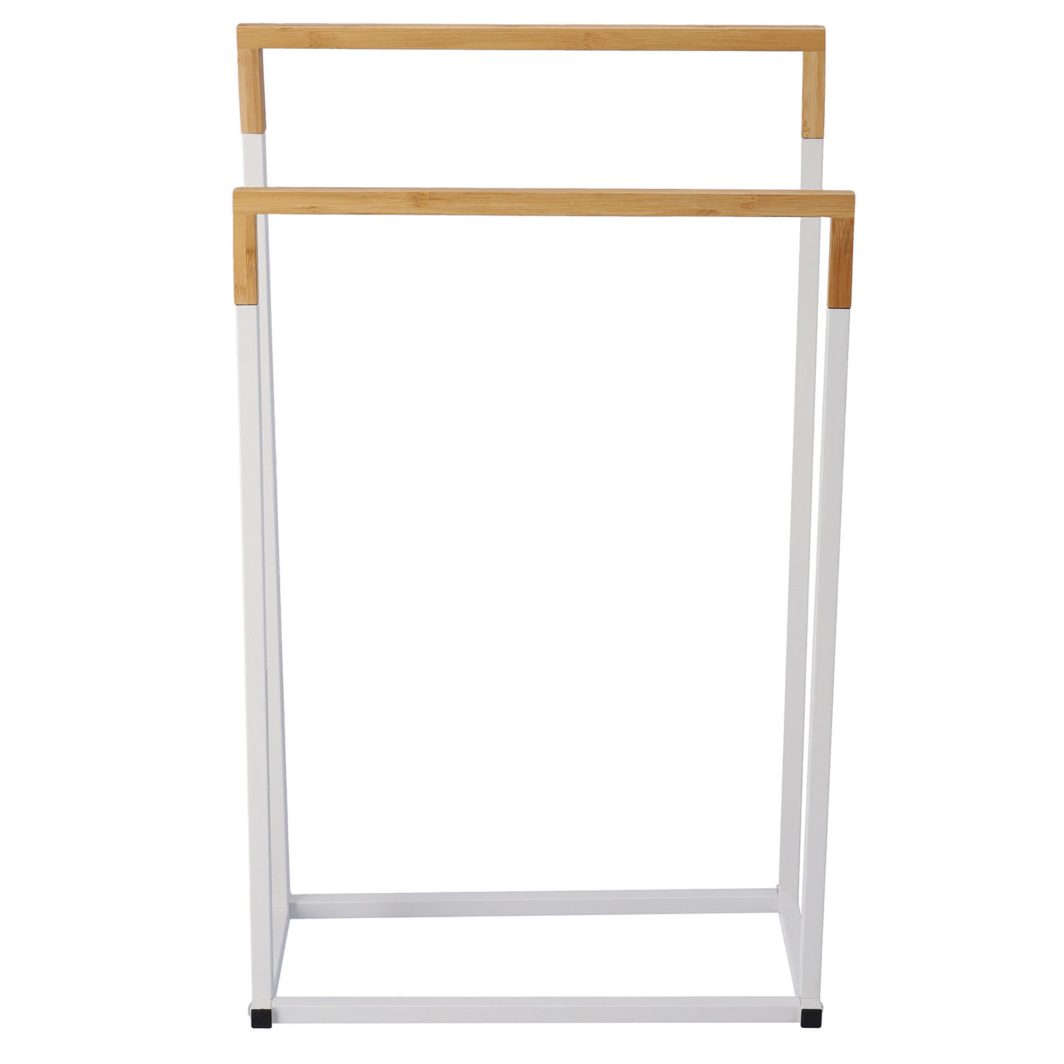HANDTUCHHÄNGER CD-989313 weiße/braune - Hellbraun/Weiß, Holz/Metall (45/76/22cm) - JuMi