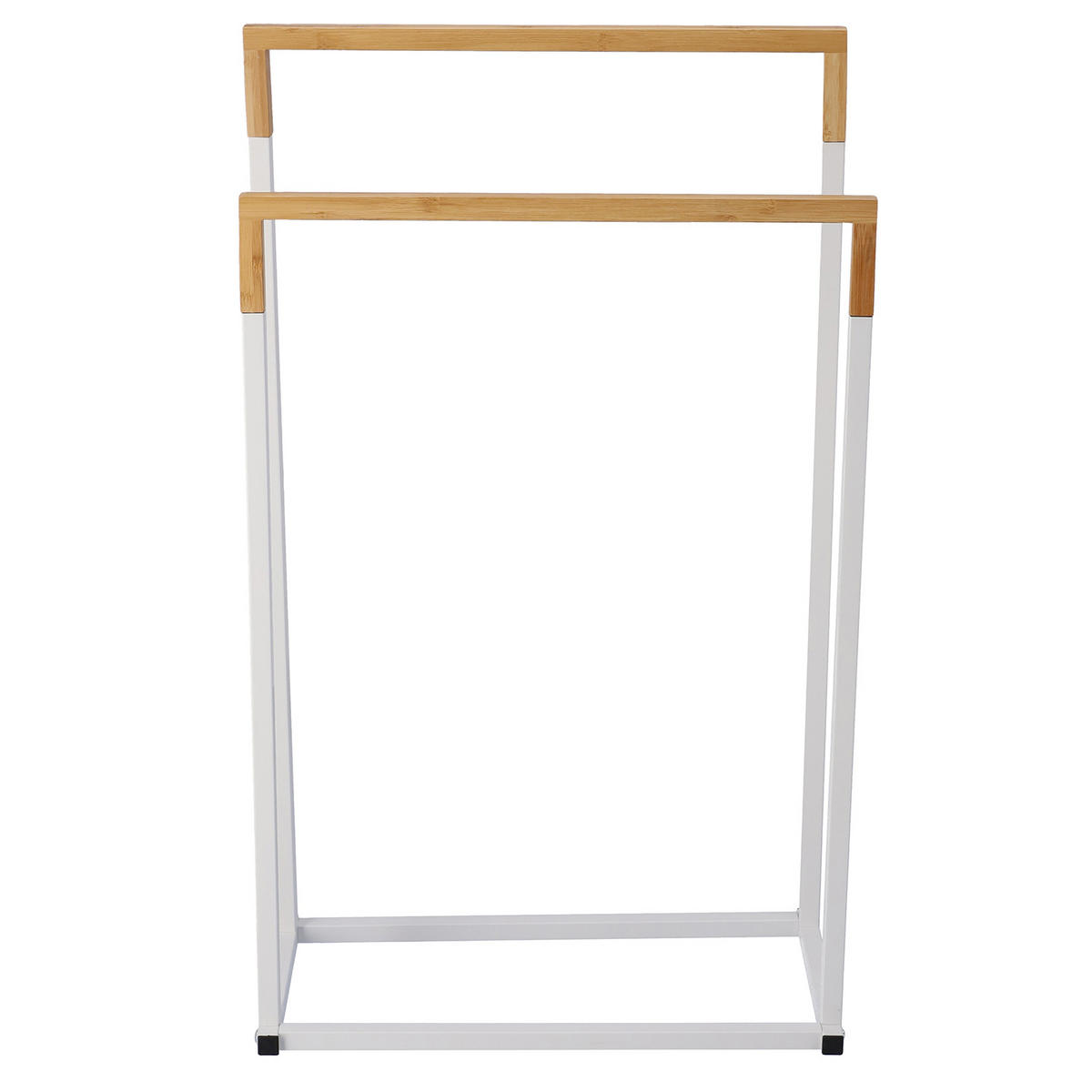 HANDTUCHHÄNGER CD-989313 weiße/braune - Hellbraun/Weiß, Holz/Metall (45/76/22cm) - JuMi