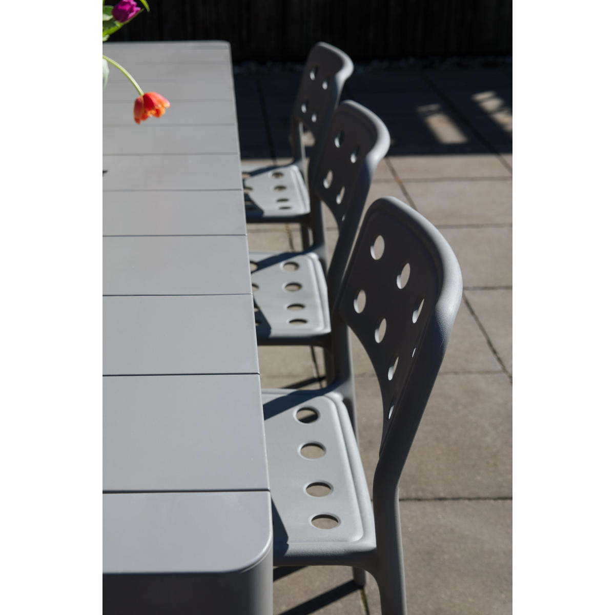 GARTENSTUHL Serra Grau - 4 er Set - Grau, Kunststoff (45.5/80/53cm) - Housecraft Living