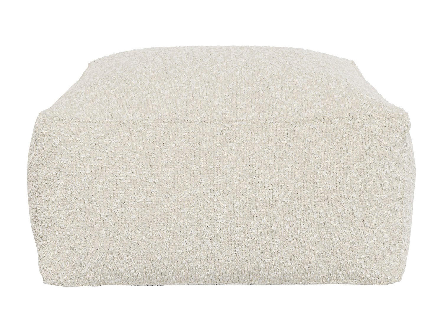 SITZHOCKER - 1 Person - Stoff - Gebrochenes Weiß NOUMARA - Weiß, Textil (70/35/70cm) - Vente-Unique