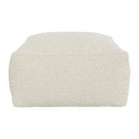 SITZHOCKER - 1 Person - Stoff - Gebrochenes Weiß NOUMARA - Weiß, Textil (70/35/70cm) - Vente-Unique