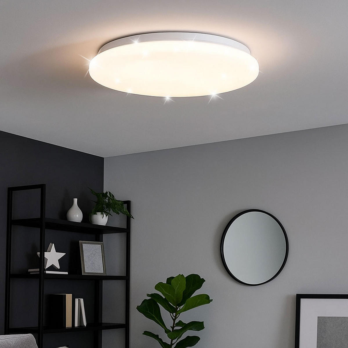 LED DECKENLEUCHTE Weiß Kunststoff - Weiß, Metall (39/39/7cm) - Brilliant