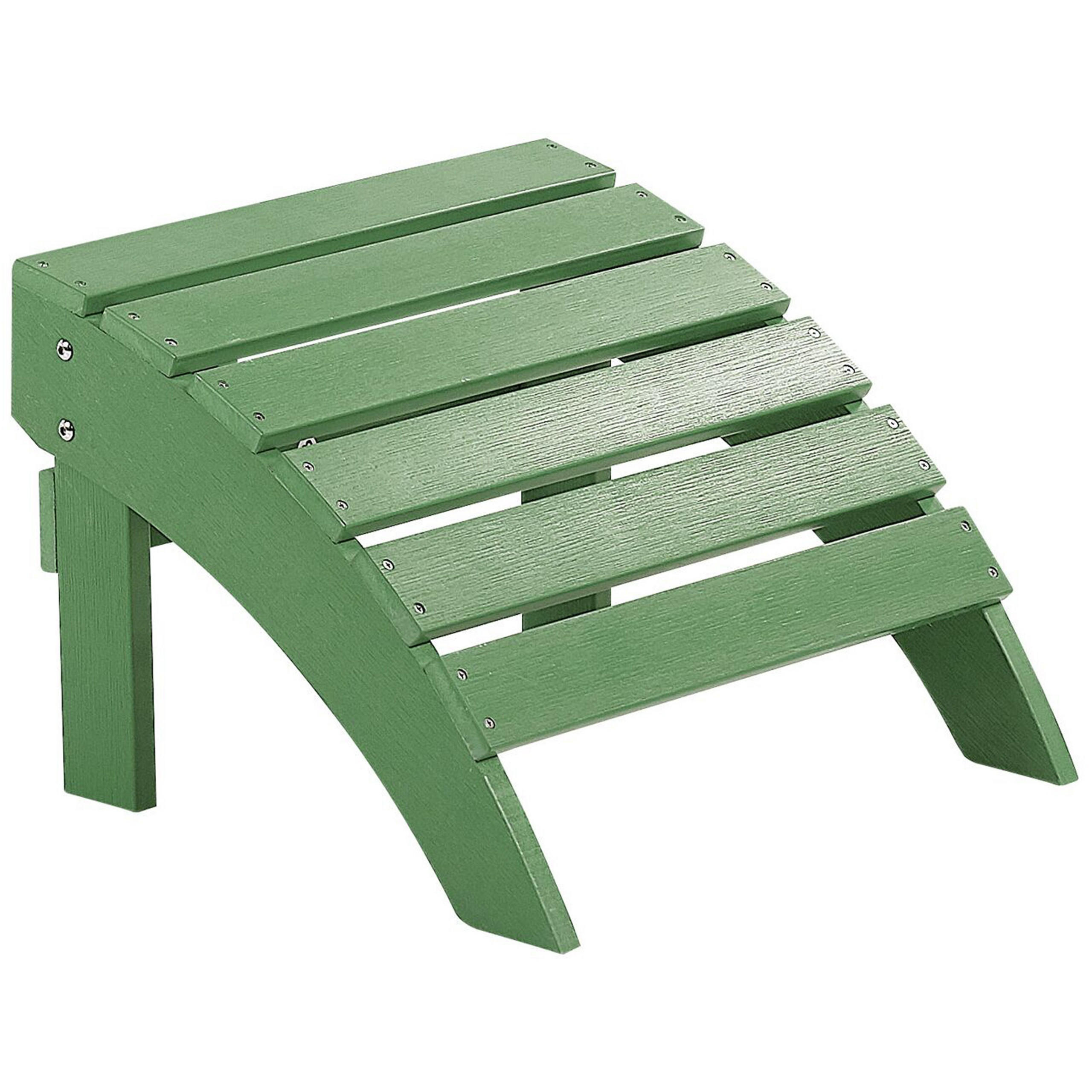 FUSSHOCKER Kunstholz grün Adirondack - Grün, Kunststoff (50/34/43cm) - Beliani