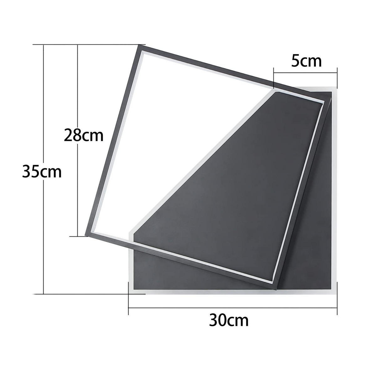 LED-DECKENLEUCHTE Kesselgrimm 35.0/5.5/35.0 cm - Schwarz, Metall (35/35/5.5cm) - ZMH