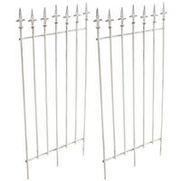 RANKGITTER 2er Set Metall antik weiß - Weiß, Metall (50/100/0.7cm) - CLP