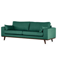 2-SITZER SOFA - Dunkelgrün/Buchefarben, Textil (197/81/88cm) - home24