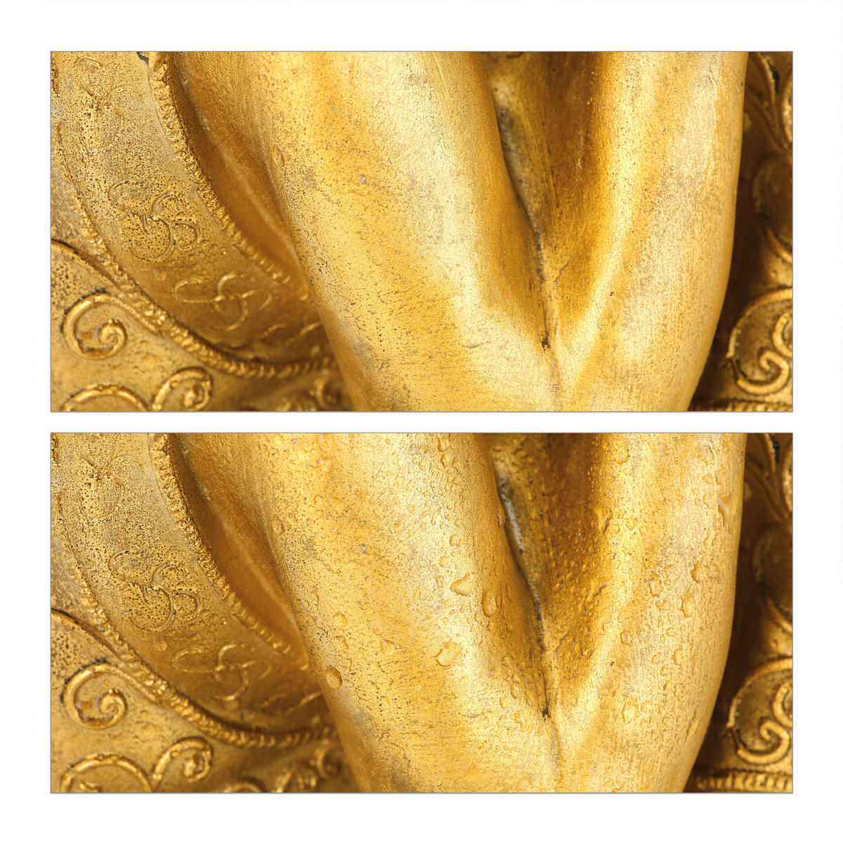 BUDDHA-FIGUR - Goldfarben, Kunststoff (40/61/37cm) - Relaxdays