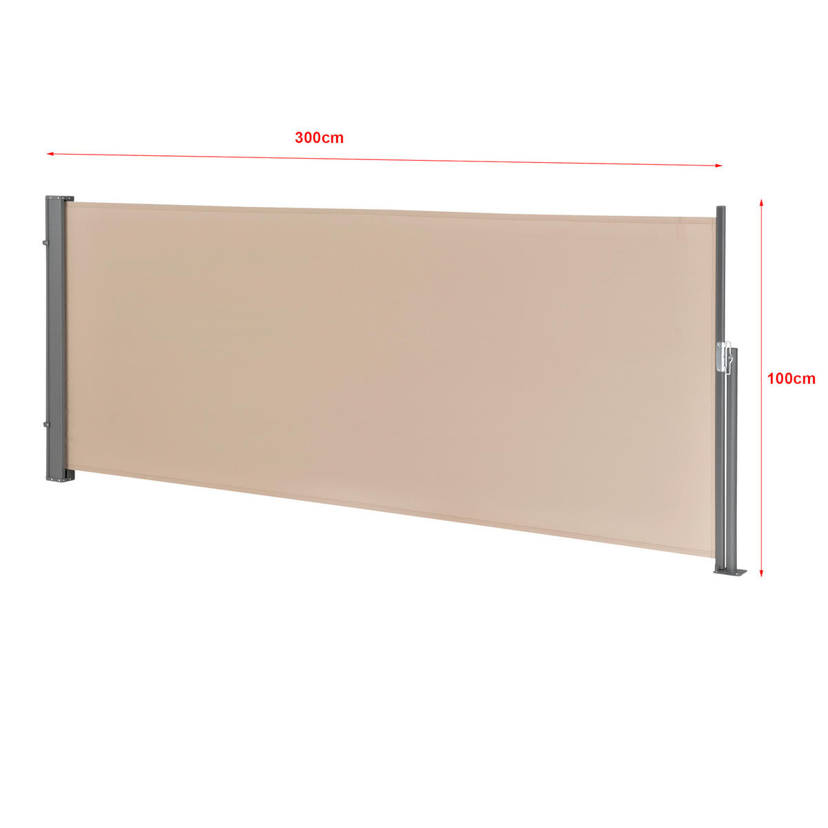 SEITENMARKISE Mulhacén - Sandfarben, Textil (300/100cm) - pro.tec