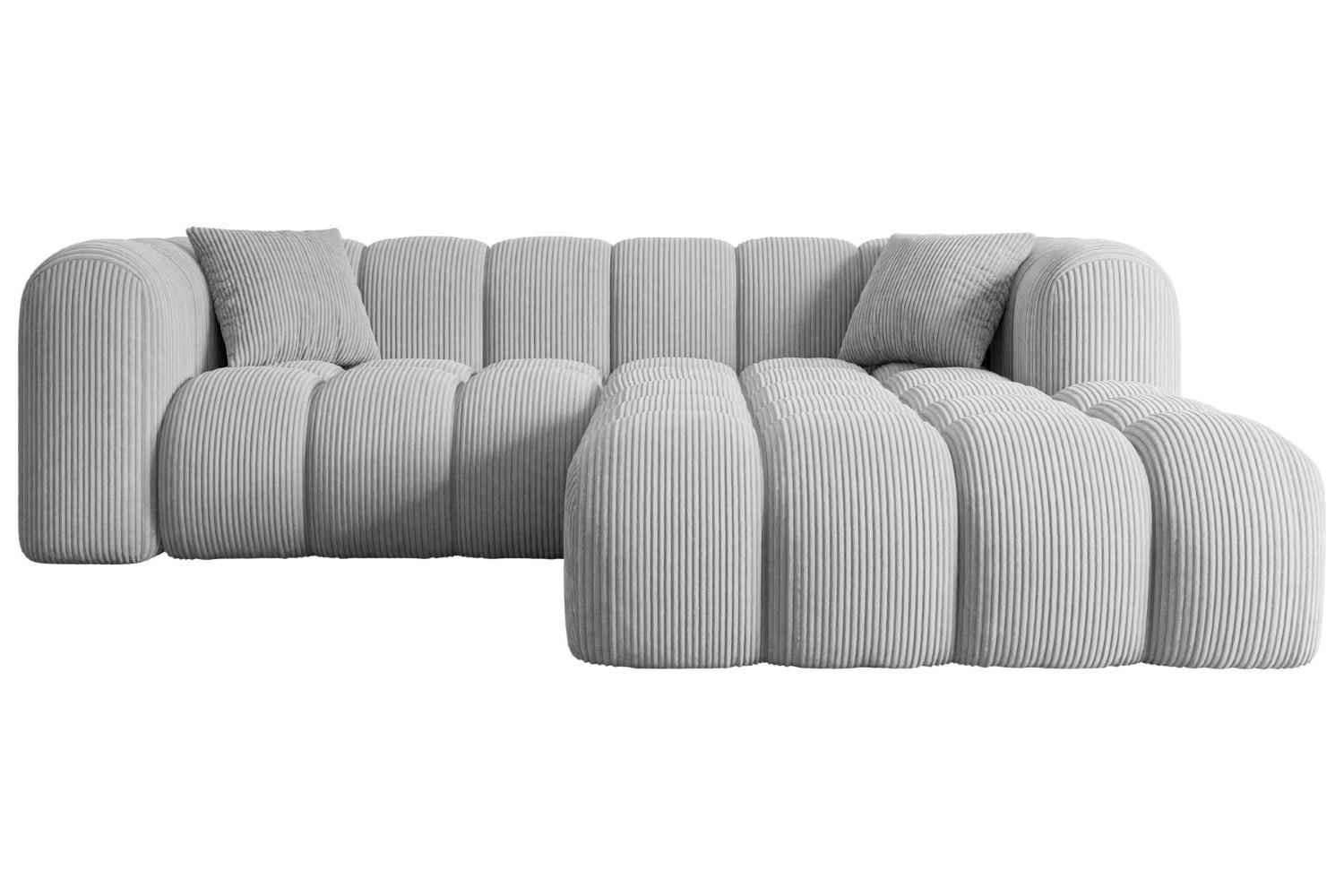 ALTDECOR ROHOVÁ SEDACÍ SOUPRAVA s otomanem vpravo OLEA-L1 – 231 × 173 × 74 cm šedá