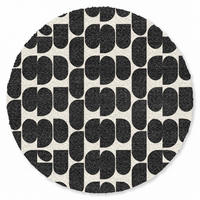 KOBERCE - Moderné - vzorované - čierne - 120x120 cm - čierna, textil/plast (120/0.4cm) - OnlyWow