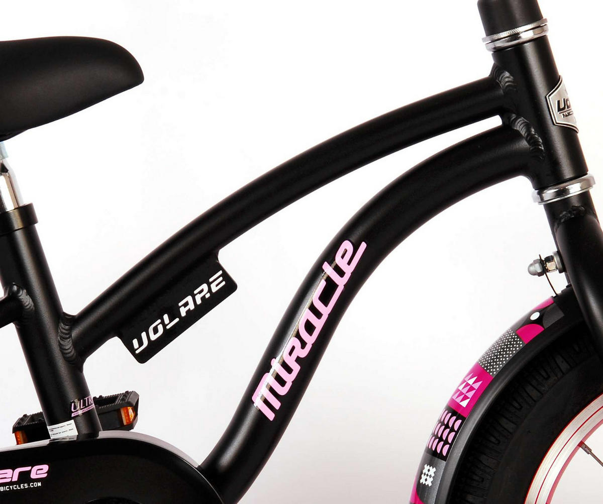 KINDERFAHRRAD Miracle Cruiser - 14 Zoll - Rücktritt + Handbremse - Mattschwarz - Schwarz, Metall (44cm) - TPFSports