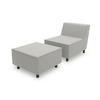 GARTENLOUNGE-SET 1 Brandie 146x77x176 mit Outdoorbezug in silber - Silberfarben, Kunststoff (176/77/146cm) - 58aufmkessel