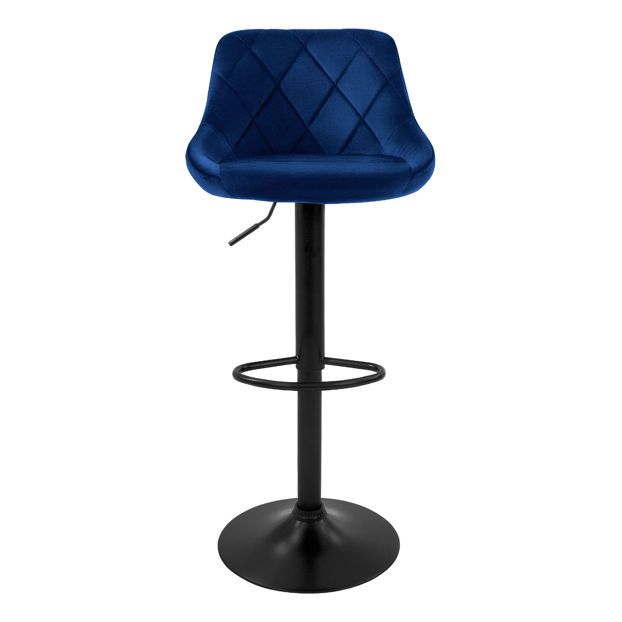 BARHOCKER Samt blau 2er Set - Blau, Metall (37/106/47cm) - ML-DESIGN