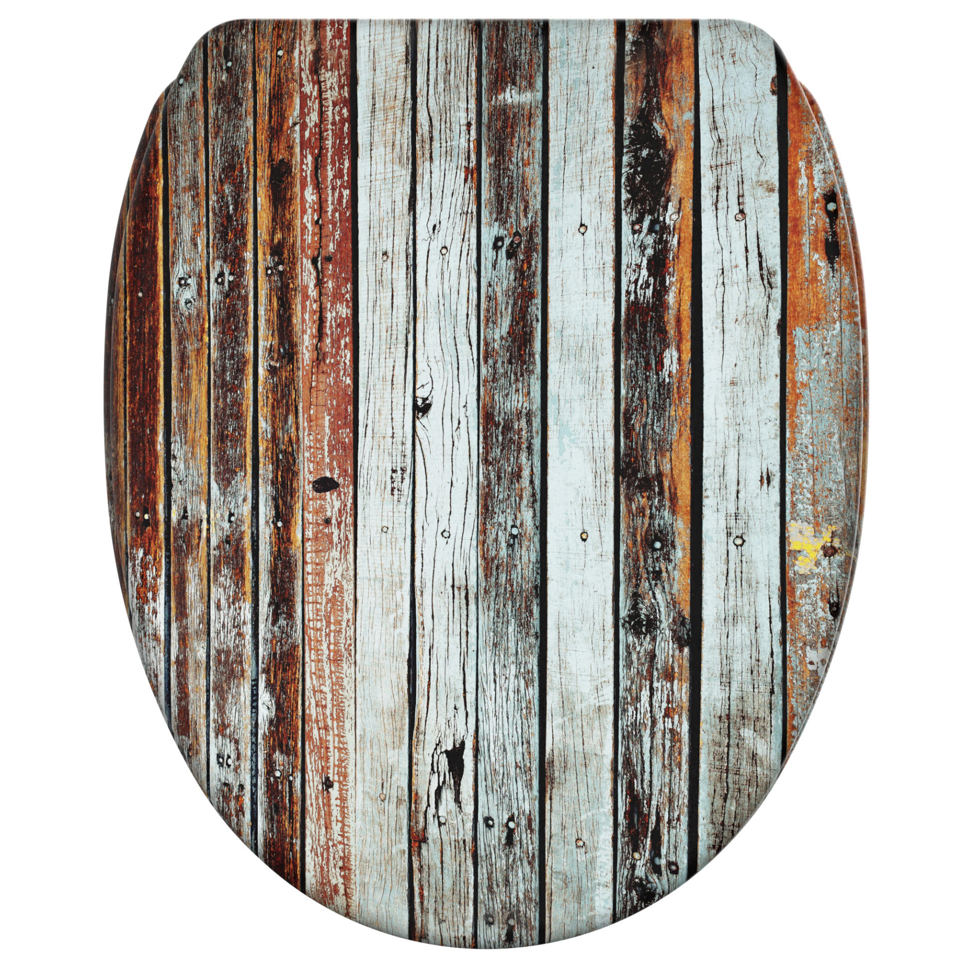 WC-SITZ mit Absenkautomatik & Top Fix Antik - Braun, Holzwerkstoff (37.7/5.5/48cm) - Sanilo