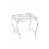 GARTENTISCH eckig 49/45/46 cm Metall Antik Weiß - Weiß, Metall (45/49/46cm) - CLP