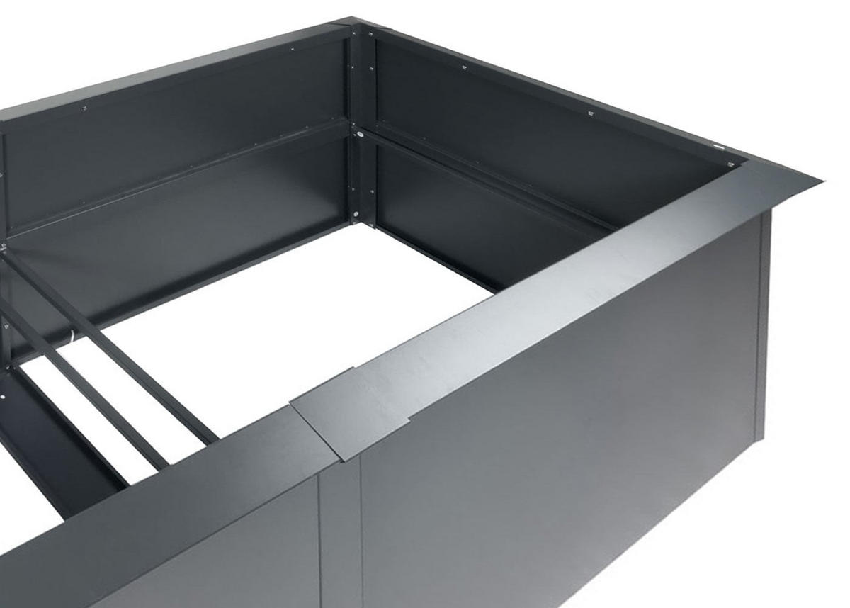 HOCHBEET Schneckenkante 78x250x90cm Anthrazit - Anthrazit, Metall (250/78/90cm) - PROREGAL