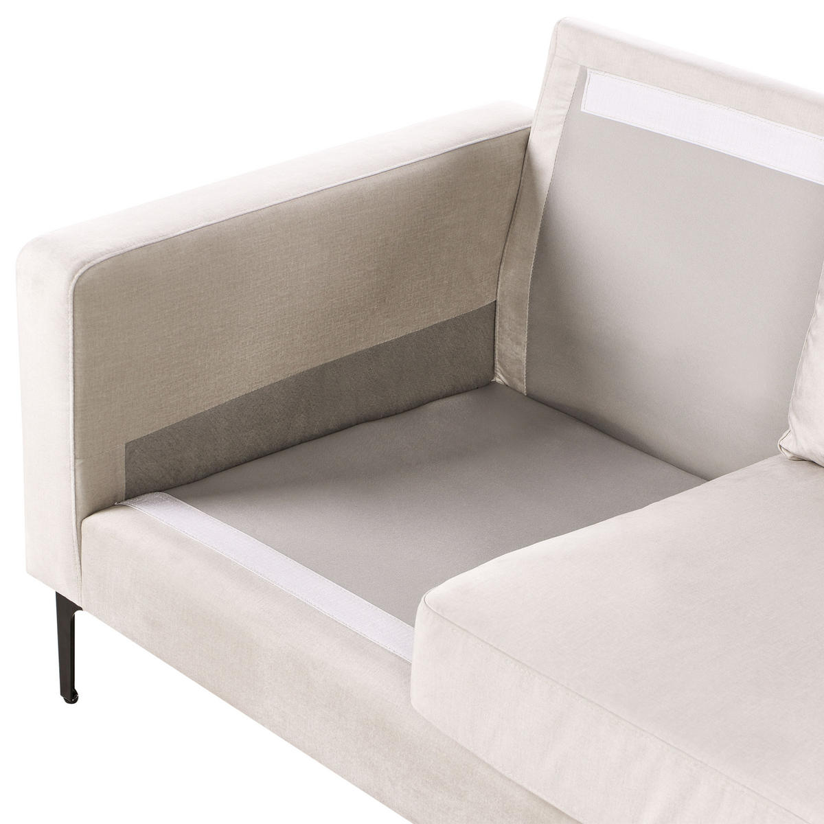 POHOVKA 3-místná Látka Světle béžová Gavle - béžová, textil (183/83/78cm) - Beliani