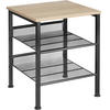 BEISTELLTISCH Lincoln,40,5 x 40 x 50,5 cm,Industrial Holz hell, Eiche Sonoma - Naturfarben, Holz (40.5/40/50.5cm) - tectake