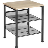 BEISTELLTISCH Lincoln,40,5 x 40 x 50,5 cm,Industrial Holz hell, Eiche Sonoma - Naturfarben, Holz (40.5/40/50.5cm) - tectake