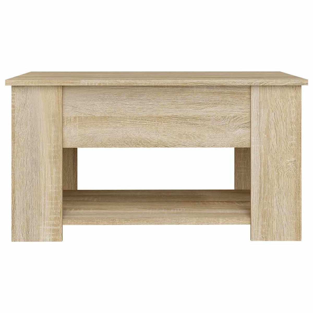 COUCHTISCH 79/49/41 cm aus Holzwerkstoff Sonoma-Eiche mit Höhenverstellbarer Tischplatte, 1 Ablagefläche - Sonoma Eiche, Holz (49/79/41cm) - vidaXL